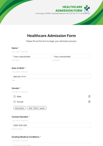 Healthcare Admission Form Template - Edit Online & Download