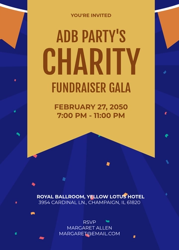 Political Charity Invitation Template - Edit Online & Download