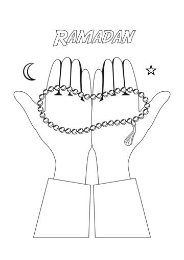 Simple Ramadan Blessing Drawing Template - Edit Online & Download