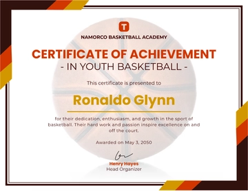 Colorful Youth Basketball Certificate Template - Edit Online & Download
