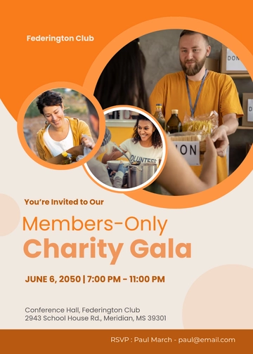 Charity Membership Invitation Template - Edit Online & Download