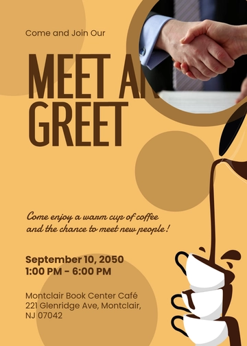 Coffee Meet and Greet Invitation Template - Edit Online & Download
