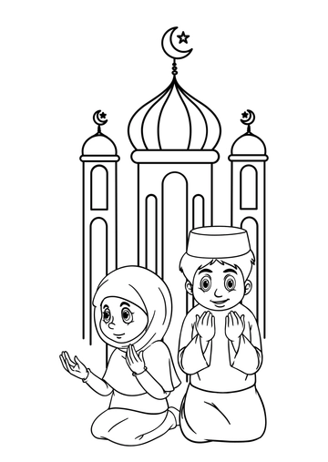 Anime Ramadan Drawing Template - Edit Online & Download