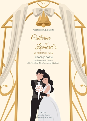 Cute Cinderella Wedding Invitation Template - Edit Online & Download