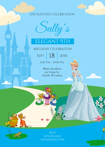 Elegant Cinderella Invitation Design Template - Edit Online & Download
