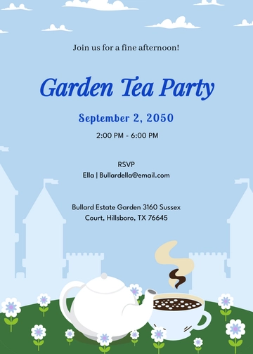 Cinderella Tea Party Invitation Template - Edit Online & Download