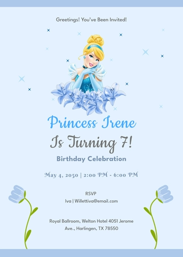 Aesthetic Disney Cinderella Invitation Template - Edit Online & Download