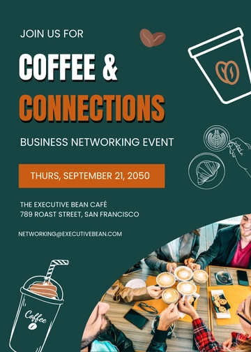 Coffee Business Networking Invitation Template - Edit Online & Download