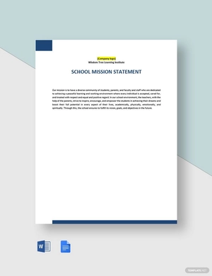School Mission Statement Template