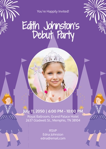 Lovely Cinderella Debut Invitation Template - Edit Online & Download