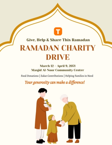 Islamic Ramadan Charity Flyer Template - Edit Online & Download