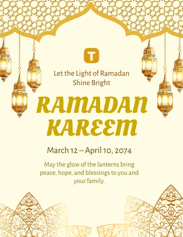 Ramadan Lantern-Themed Flyer Template - Edit Online & Download