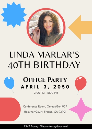 Colorful Corporate Birthday Event Invitation Template | Template.net