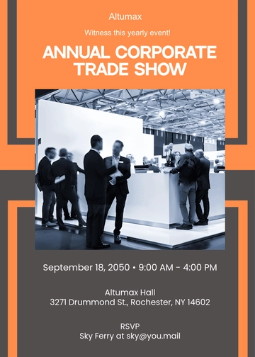 Corporate Trade Show Event Invitation Template - Edit Online & Download