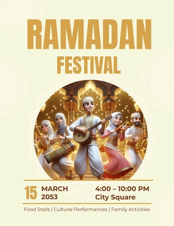 Modern Ramadan Festival Flyer Template - Edit Online & Download