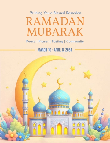 Pastel Ramadan Flyer in English Template - Edit Online & Download