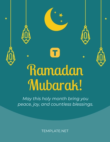 Simple Ramadan Wishes Flyer Template - Edit Online & Download