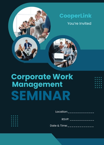 Blank Corporate Work Event Invitation Template - Edit Online & Download