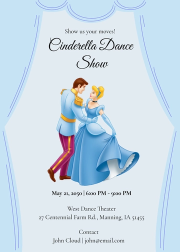 Cinderella Dance Event Invitation Template - Edit Online & Download