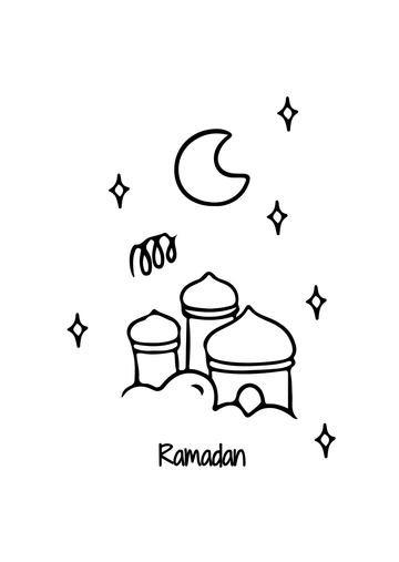Aesthetic Ramadan Drawing Template - Edit Online & Download