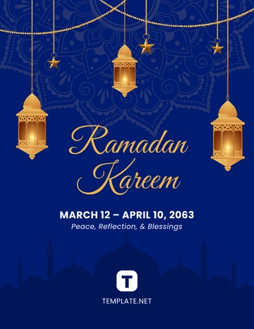 Elegant Blue Ramadan Flyer Template - Edit Online & Download