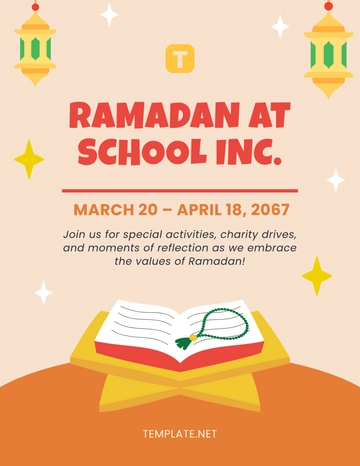 Ramadan Flyer for School Template - Edit Online & Download