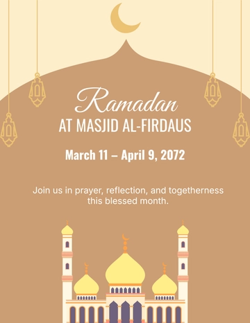 Mosque Ramadan Flyer Template - Edit Online & Download