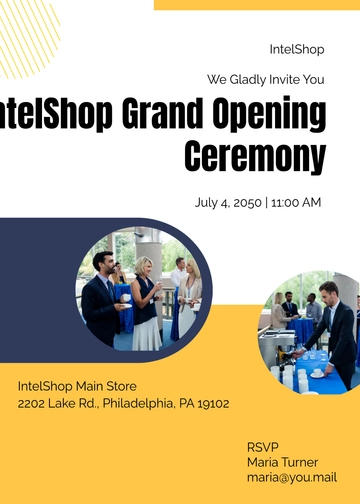 Modern Corporate Store Event Invitation Template - Edit Online & Download