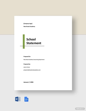 School Statement Template