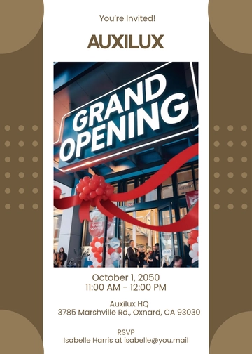 Corporate Grand Opening Event Invitation Template - Edit Online & Download