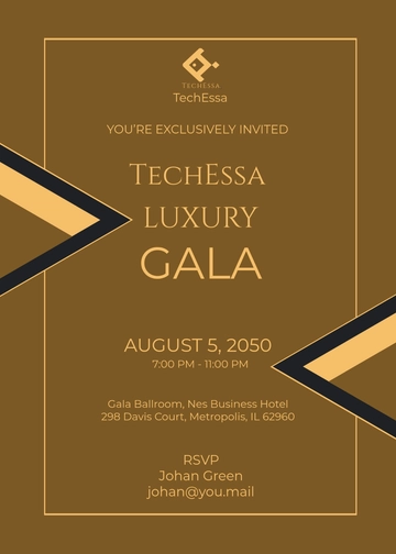 Luxury Corporate Event Invitation Template - Edit Online & Download