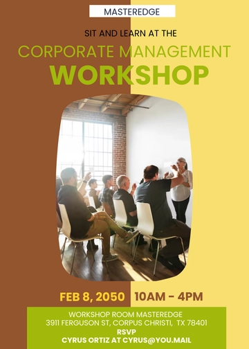 Corporate Workshop Event Invitation Template - Edit Online & Download