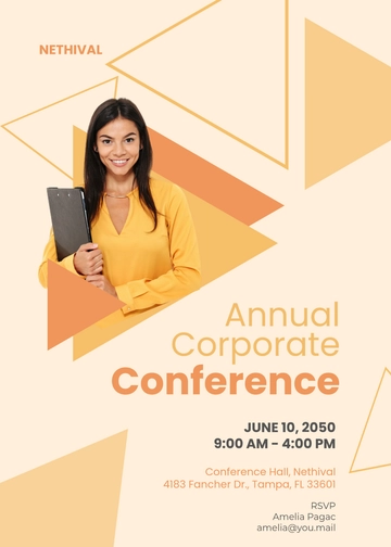 Corporate Conference Event Invitation Template - Edit Online & Download