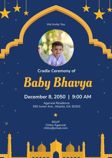 Professional Tamil Cradle Ceremony Invitation Template - Edit Online & Download