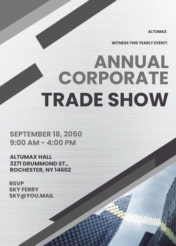 Black and Silver Corporate Event Invitation Template - Edit Online & Download
