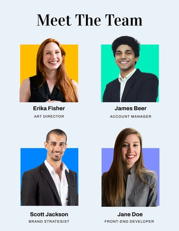 Meet Our Team Photo Template - Edit Online | Template.net