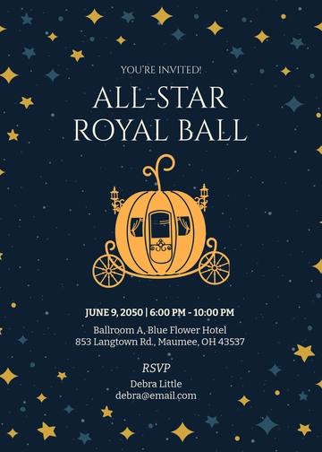 All Star Cinderella Invitation Template - Edit Online & Download