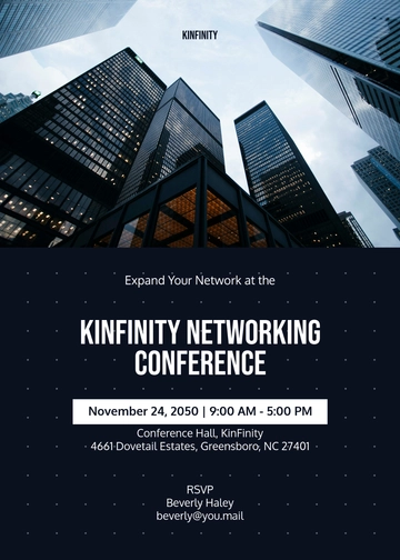 Corporate Networking Event Invitation Template - Edit Online & Download