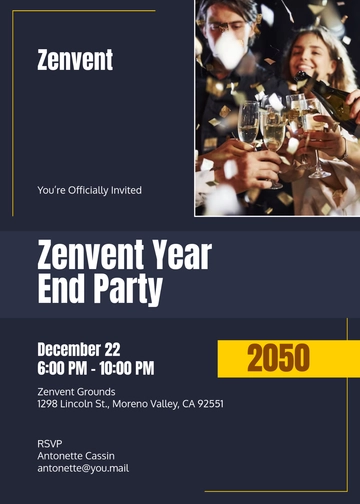 Year-End Corporate Event Invitation Template - Edit Online & Download