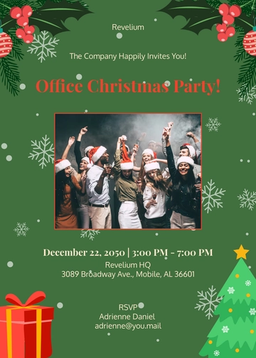 Creative Corporate Holiday Event Invitation Template - Edit Online & Download