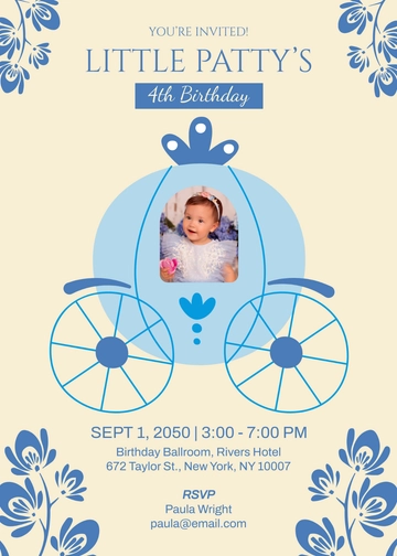 Cinderella Carriage Invitation Template - Edit Online & Download
