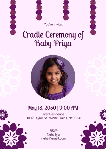 Marathi Cradle Ceremony Invitation Template - Edit Online & Download