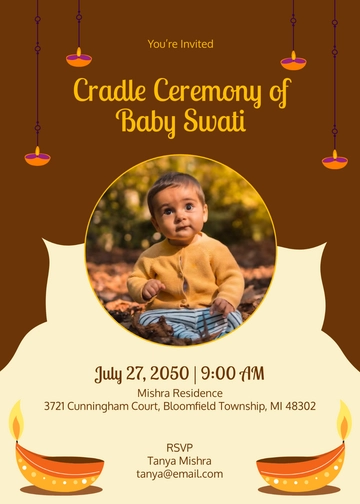Kannada Cradle Ceremony Invitation Template - Edit Online & Download
