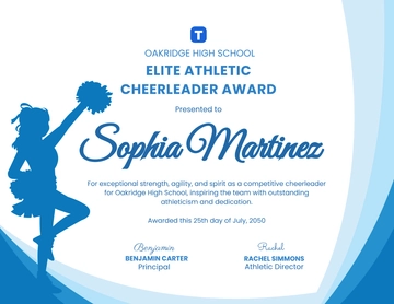 Athletic Cheerleading Certificate Template - Edit Online & Download