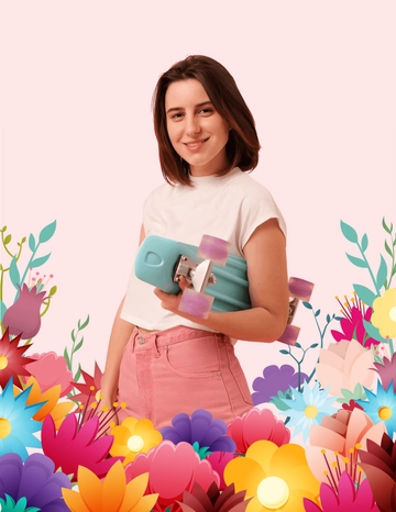Colorful Floral Photo Template - Edit Online & Download