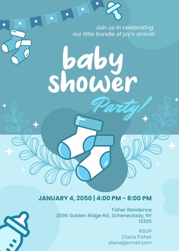 Digital Baby Shower Invitation Template - Edit Online & Download