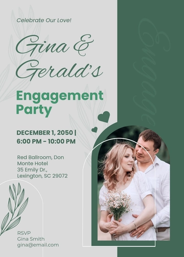 Digital Engagement Party Invitation Template - Edit Online & Download