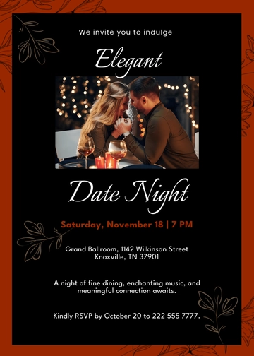 Elegant Date Night Invitation Template - Edit Online & Download