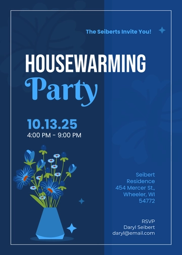 Blue Digital Invitation Design Template - Edit Online & Download