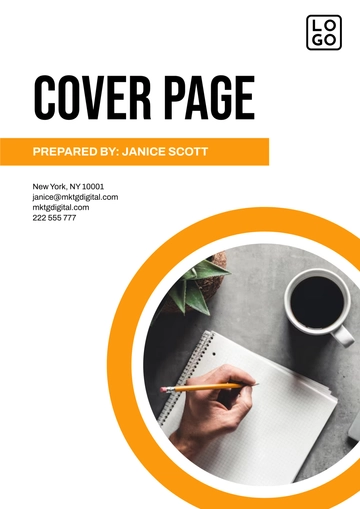 Professional Cover Page Template - Edit Online & Download
